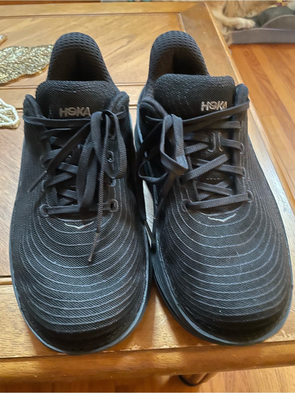 HOKA TC 1.0 Thoughtful Creation Black Sneakers Women’s 9 Men’s 8 Vibram Sole 🖤